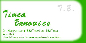 timea banovics business card